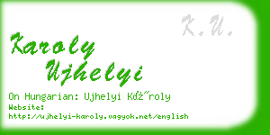 karoly ujhelyi business card